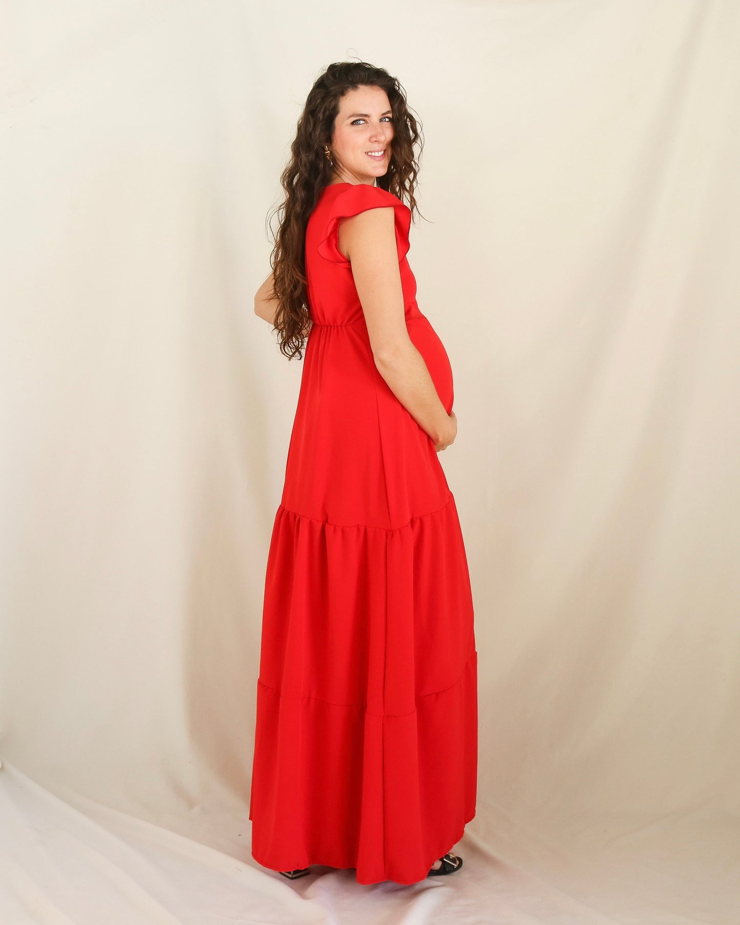 Vestido de Maternidad Andrea/Dalia Rojo