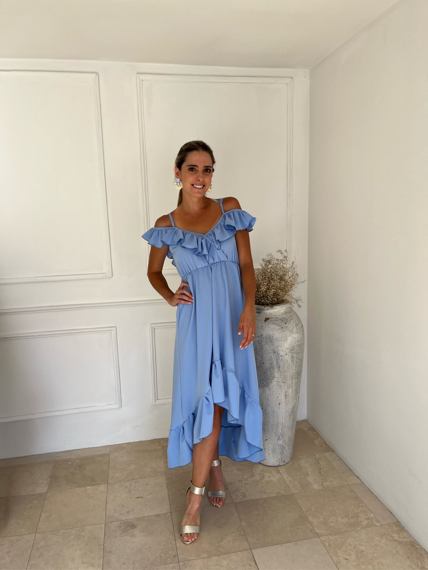 Vestido de maternidad Carlota azul madrid