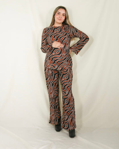 Conjunto de Maternidad Mayte, Chedron y Negro Manga Larga