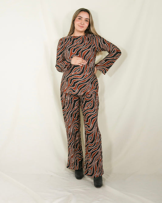 Conjunto de Maternidad Mayte, Chedron y Negro Manga Larga