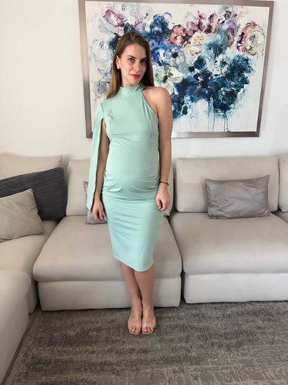 Vestido de maternidad Carola, verde claro corto