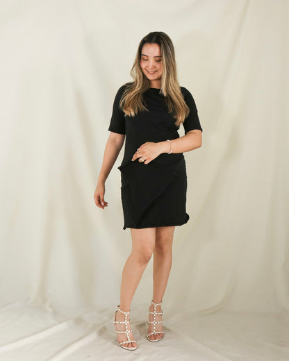 Vestido de maternidad y lactancia negro, Belinda