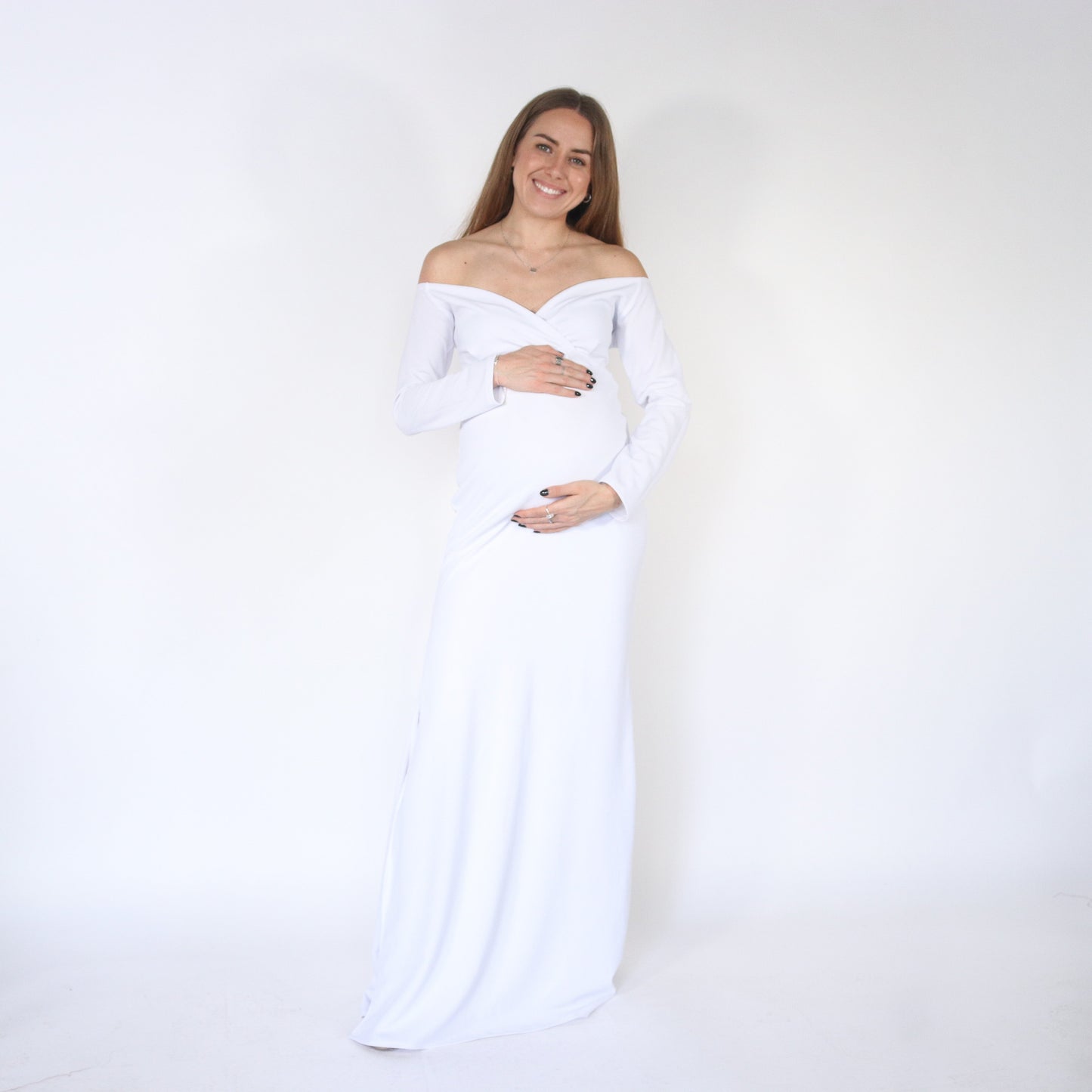 Vestido de maternidad sesión, Ritta blanco CH, M