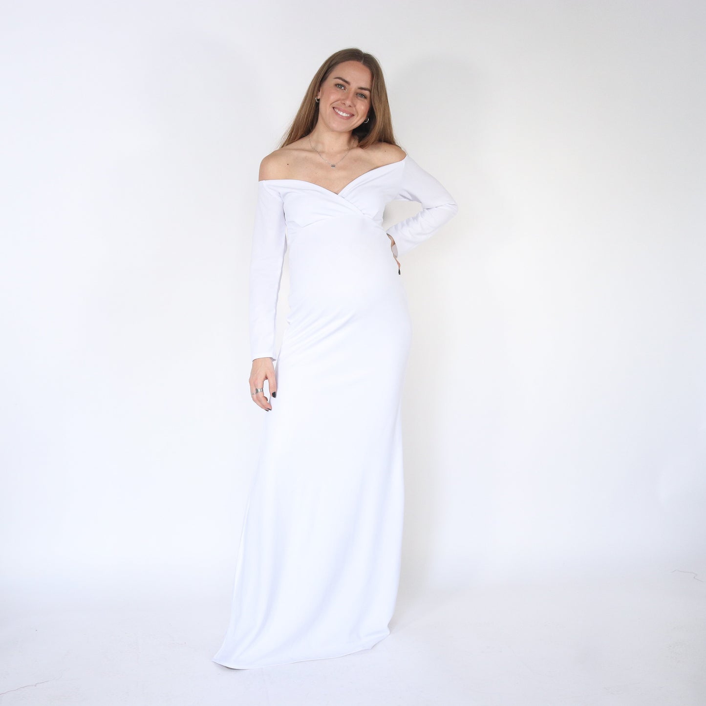 Vestido de maternidad sesión, Ritta blanco CH, M