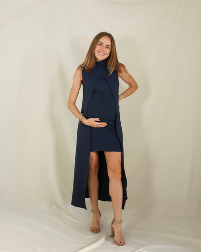 Vestido de Maternidad Elena Azul Marino