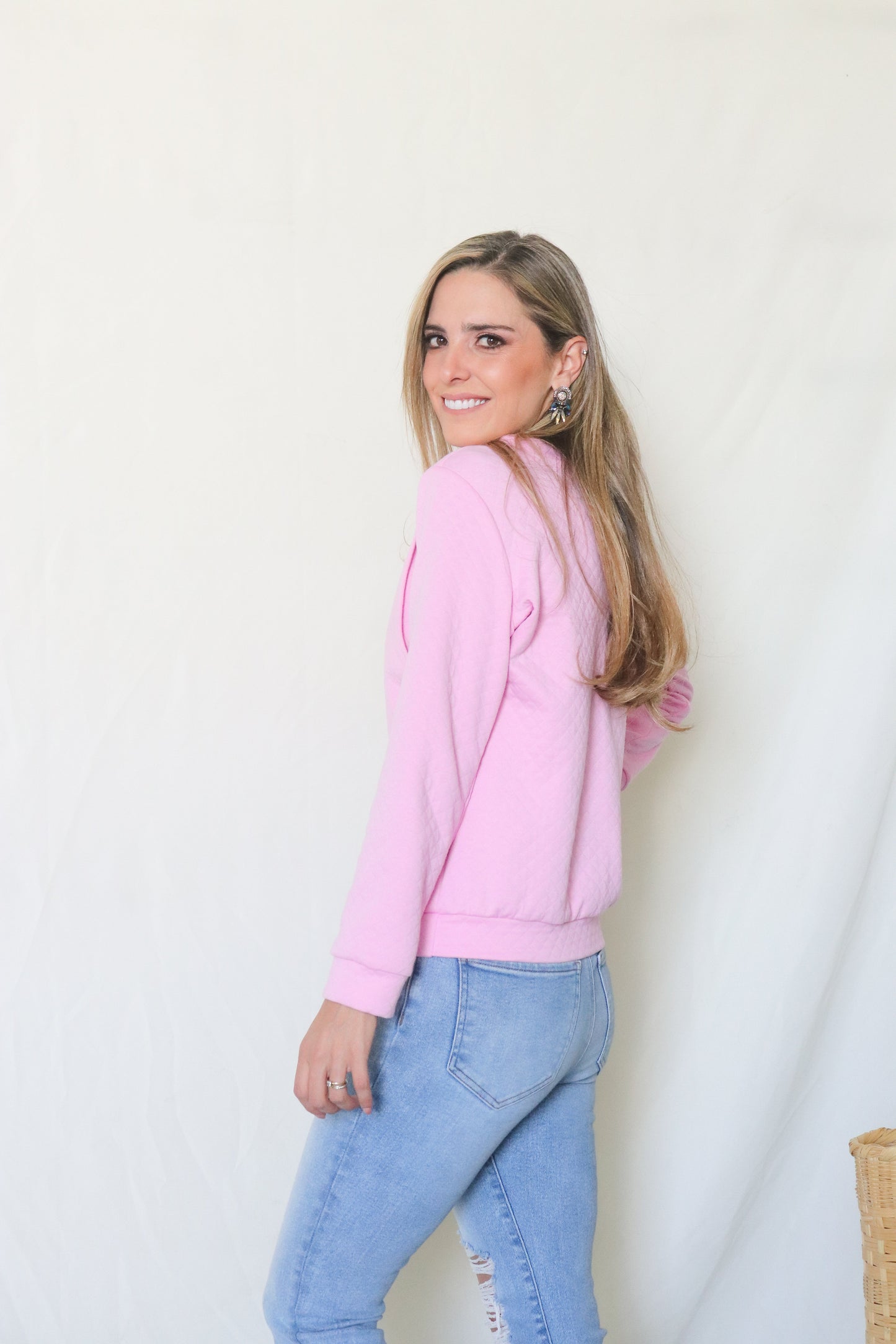 Sudadera de lactancia, rombos daniela rosa