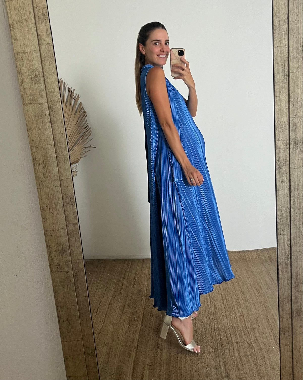 Vestido de maternidad Sonia, Azul Rayas