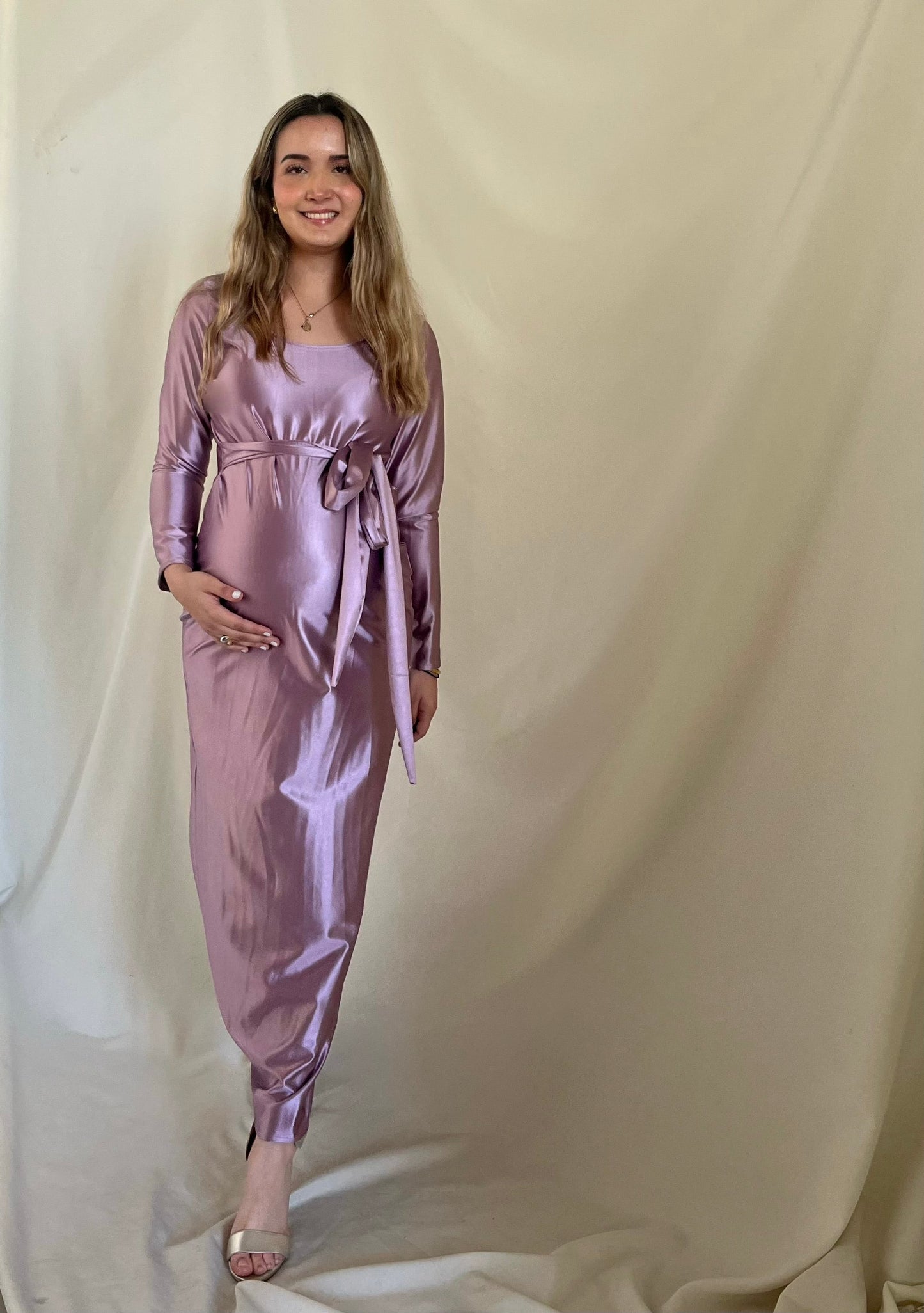 Vestido de maternidad, Olivia lavanda brillosa