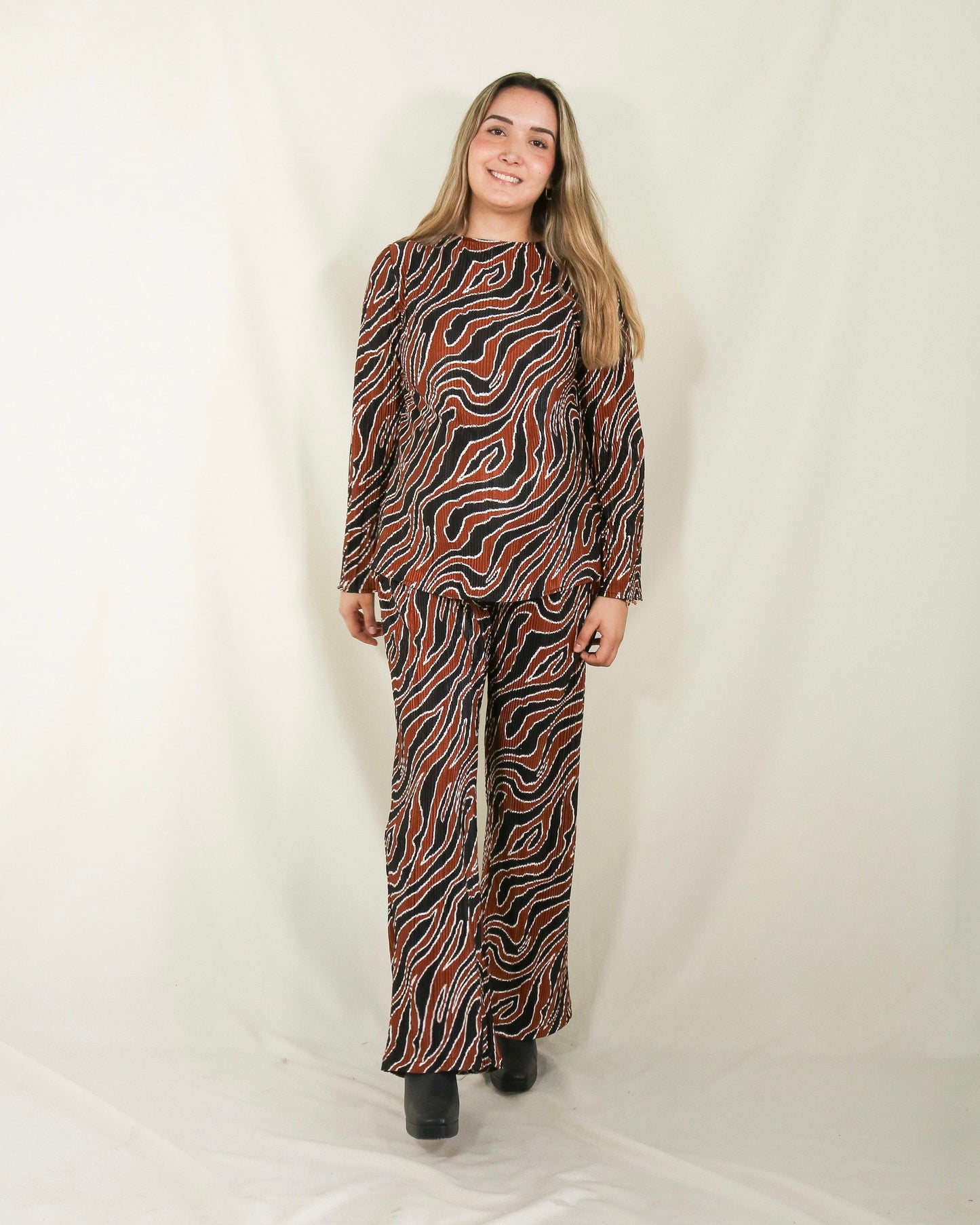 Conjunto de Maternidad Mayte, Chedron y Negro Manga Larga