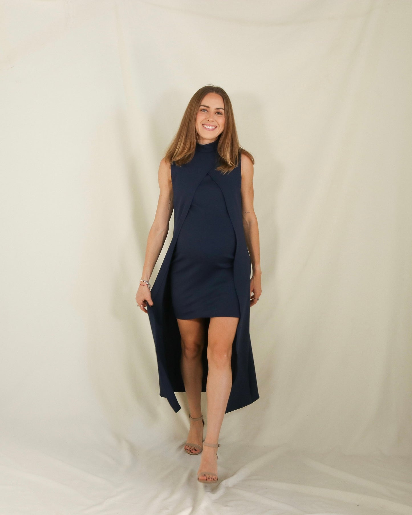 Vestido de Maternidad Elena Azul Marino