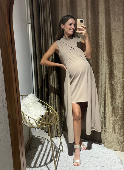 Vestido de Maternidad Elena Beige