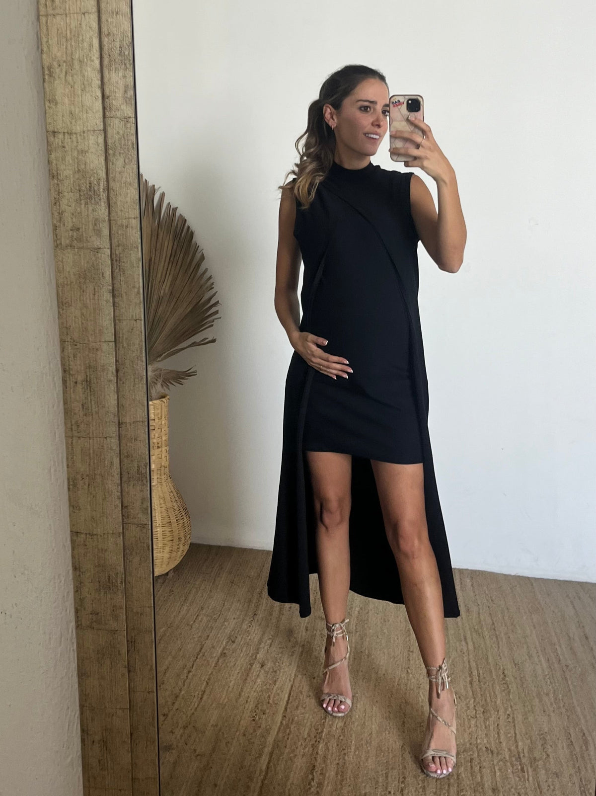 Vestido Maternidad Elena Algodon Negro