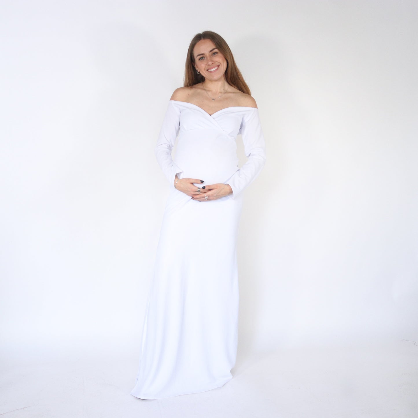 Vestido de maternidad sesión, Ritta blanco CH, M