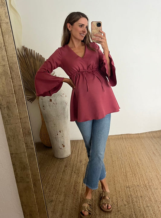 Blusa de maternidad, Loretta rosa quemado G