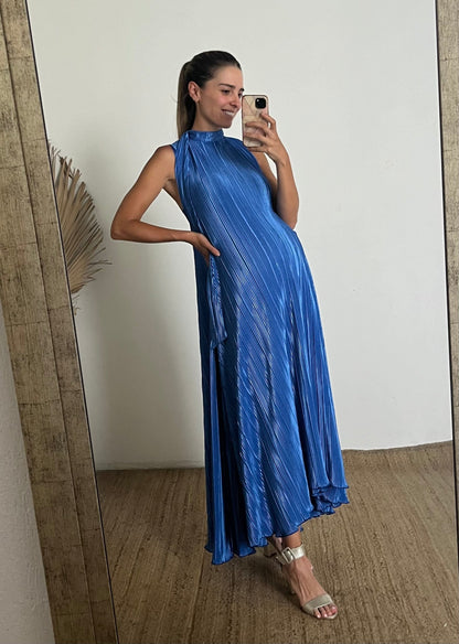 Vestido de maternidad Sonia, Azul Rayas