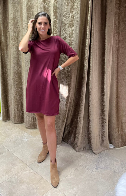 Vestido de maternidad y lactancia vino, Belinda