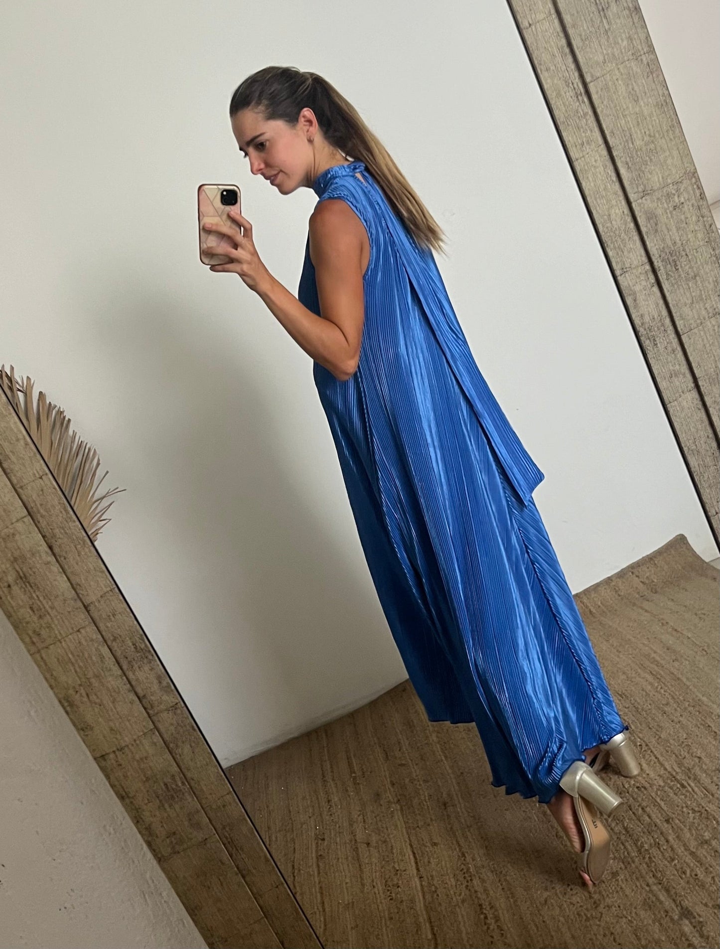 Vestido de maternidad Sonia, Azul Rayas