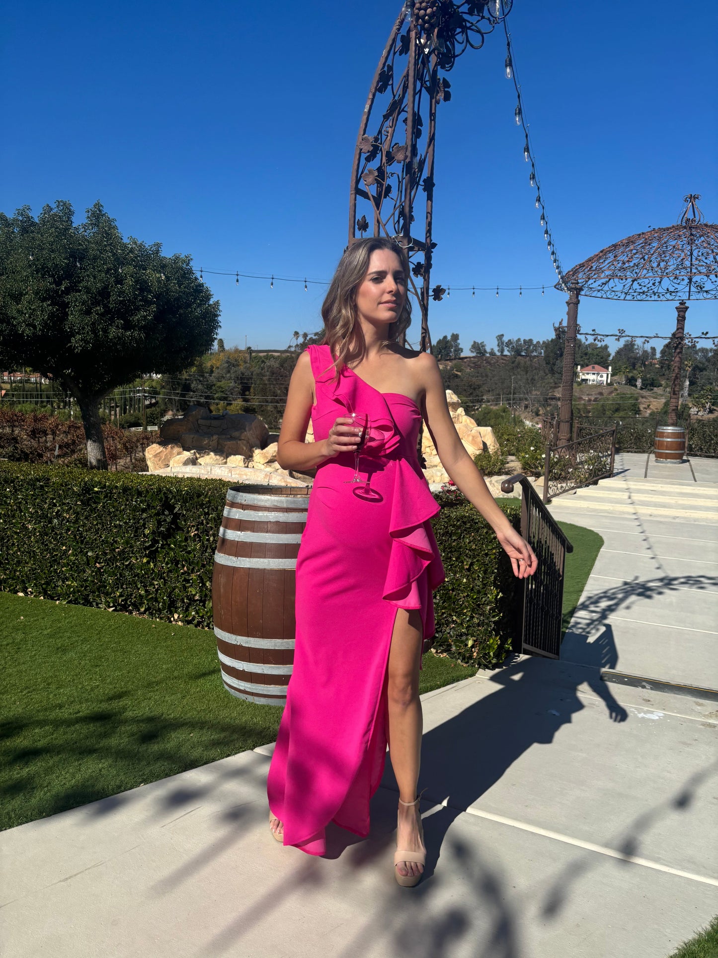 Vestido de maternidad, Britany Rosa Barbie XG