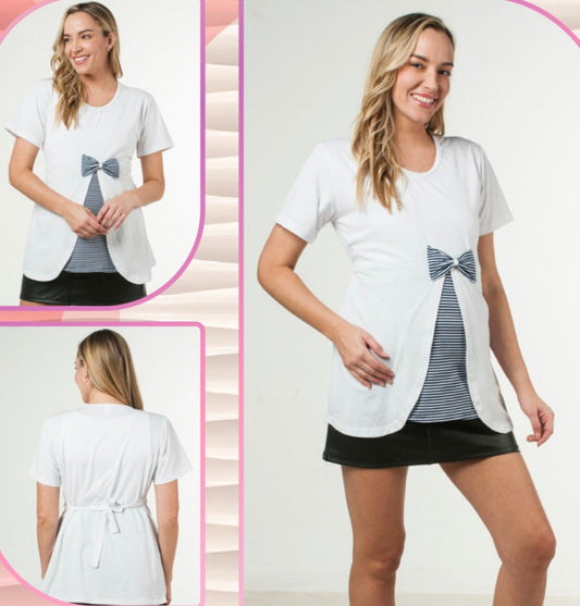 Blusa licra algodón moño