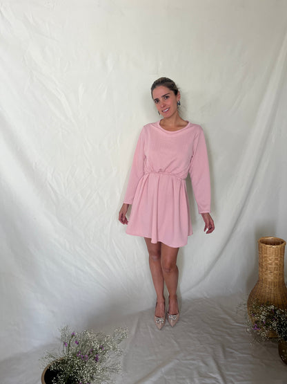 Vestido de lactancia y maternidad, Hanna rosa textura