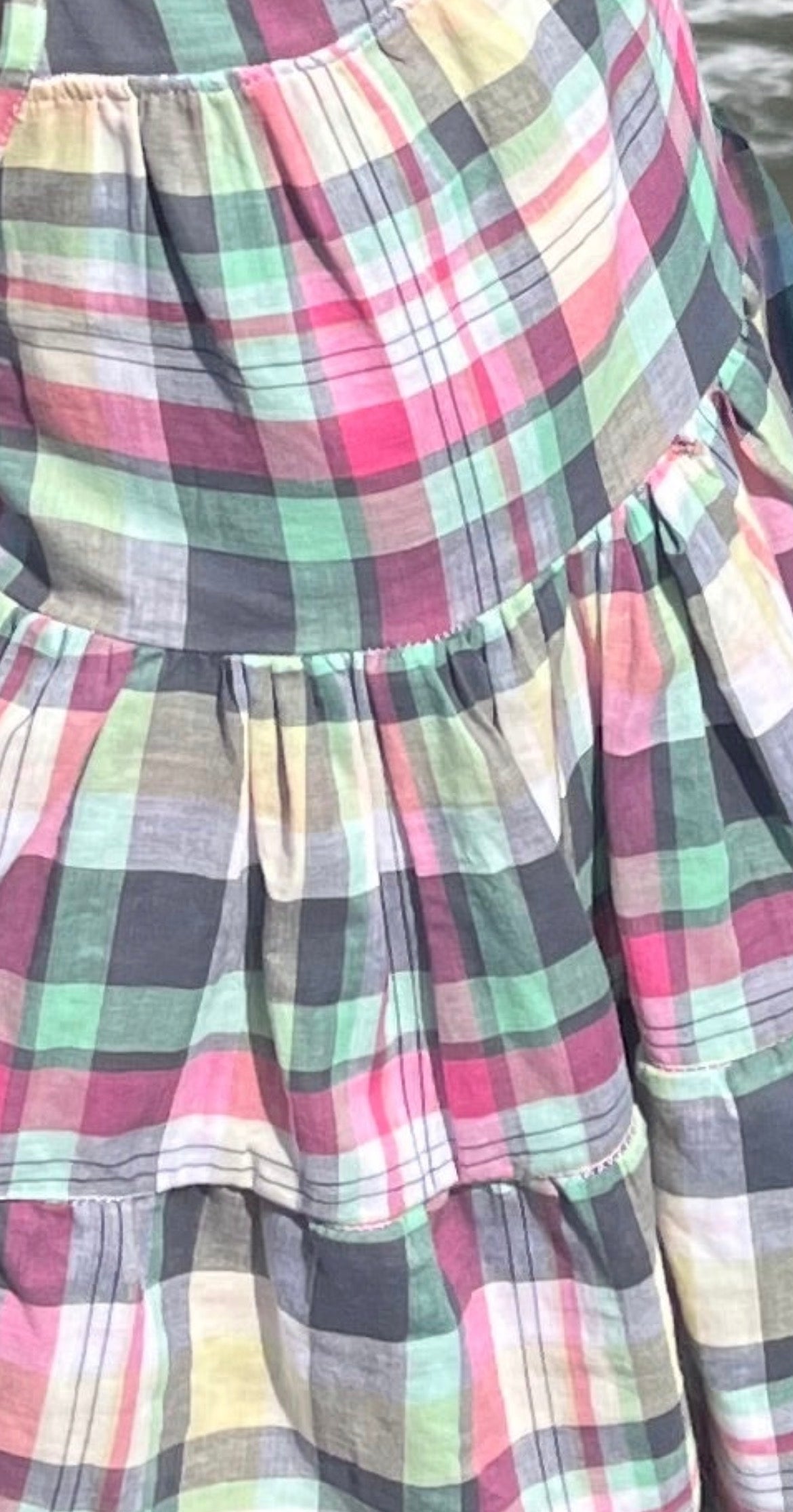 Tela cuadros verde