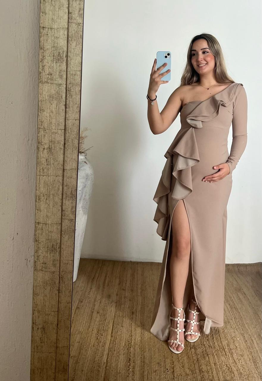 Vestido de maternidad, Britany beige
