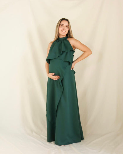 Vestido Ariel de maternidad y lactancia verde medellín M, XG