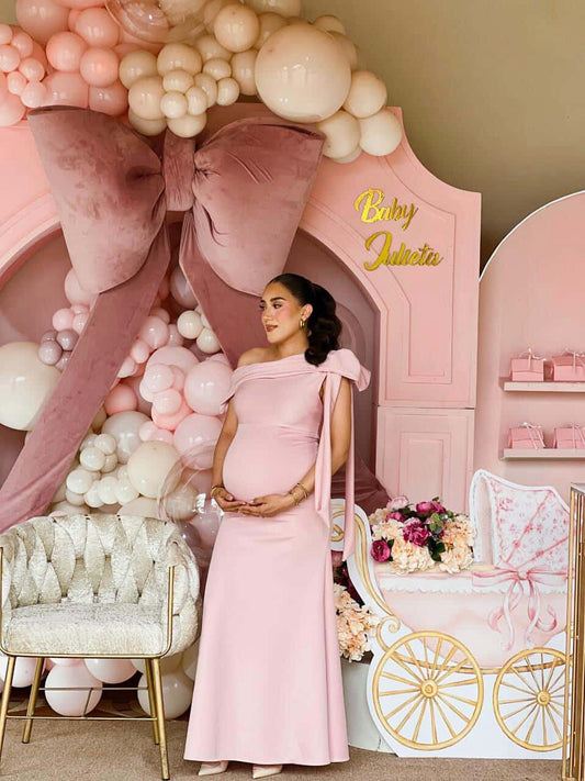 Vestido de maternidad Roberta, rosa neopreno CH