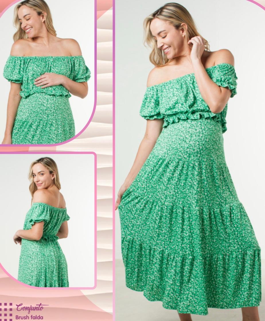Conjuntos de maternidad (falda y blusa) varios estampados