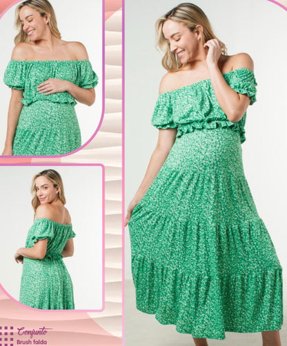 Conjuntos de maternidad (falda y blusa) varios estampados