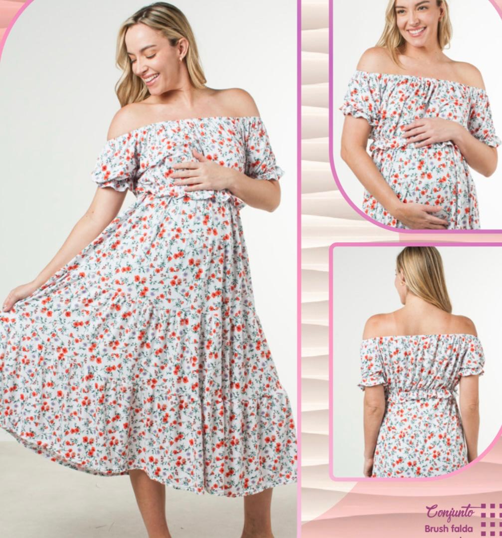 Conjuntos de maternidad (falda y blusa) varios estampados