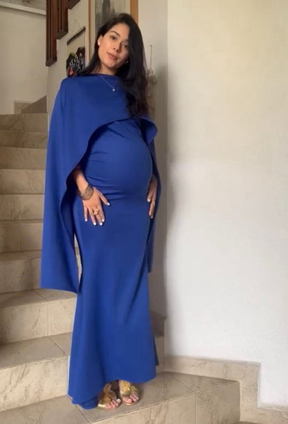 Vestido de maternidad Aline, azul imperial neopreno M