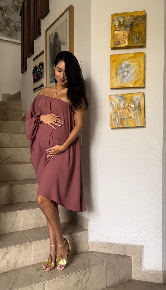 Vestido de maternidad, Sabrina rosa quemado