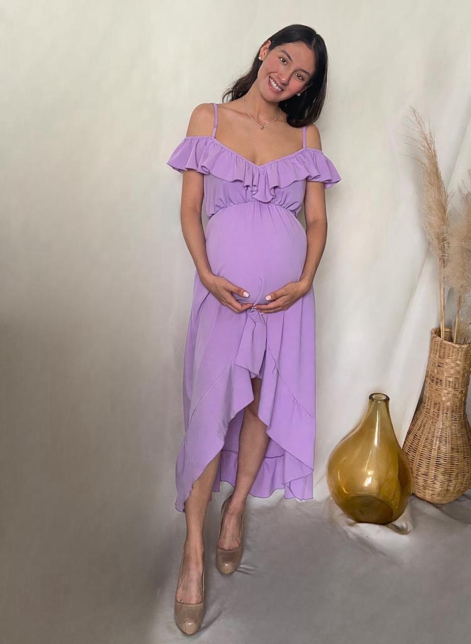 Vestido de maternidad y lactancia, Carlota lila