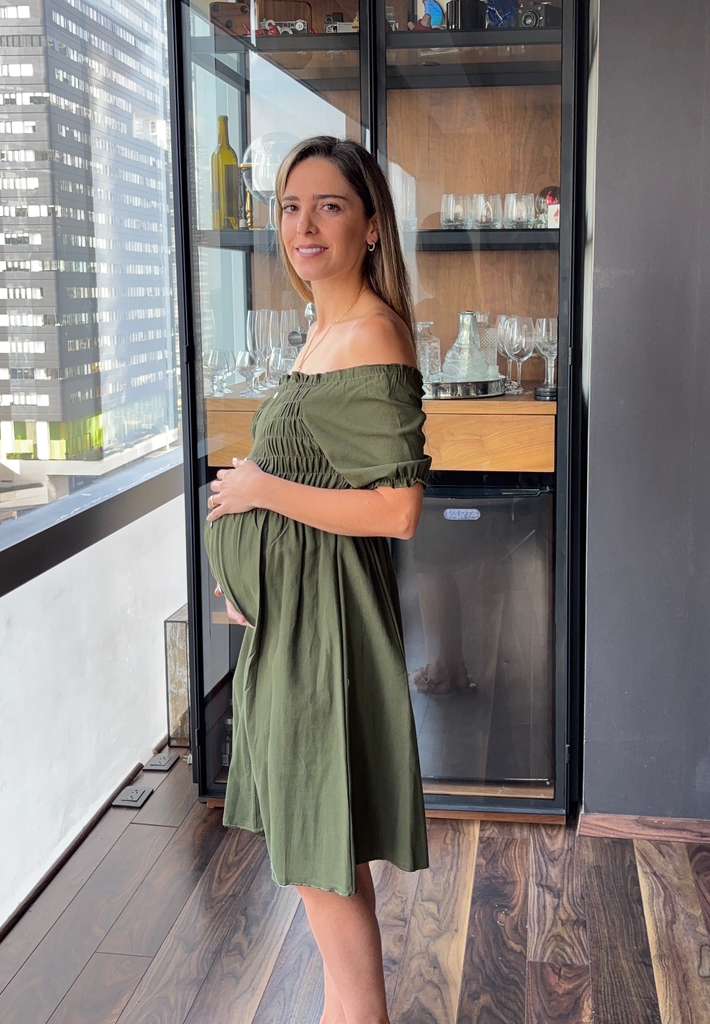 Vestido de maternidad hombros descubiertos (varios colores)