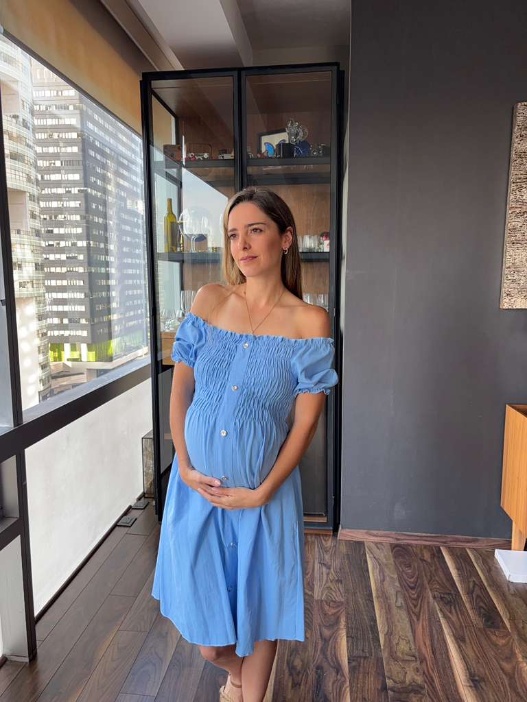 Vestido de maternidad hombros descubiertos (varios colores)