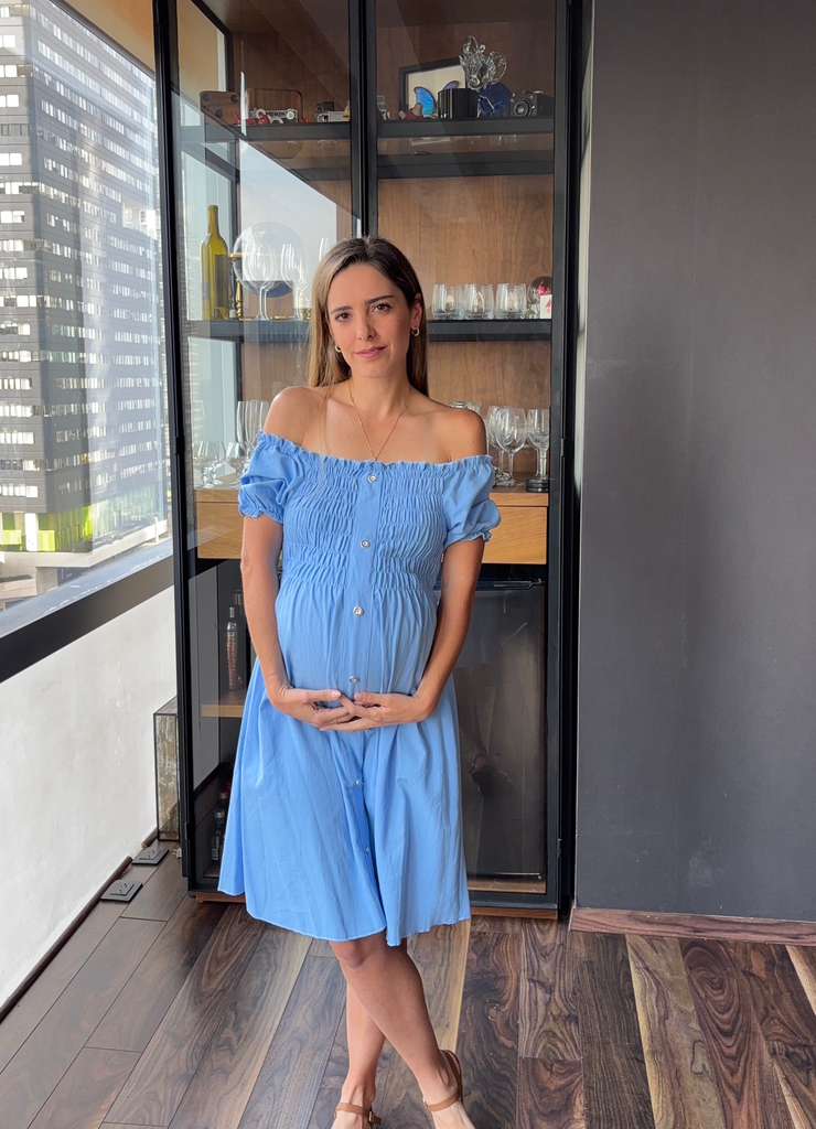 Vestido de maternidad hombros descubiertos (varios colores)