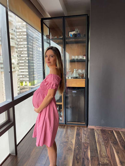 Vestido de maternidad hombros descubiertos (varios colores)