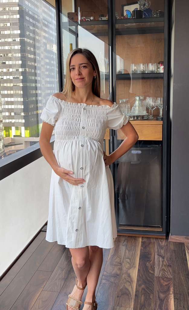 Vestido de maternidad hombros descubiertos (varios colores)