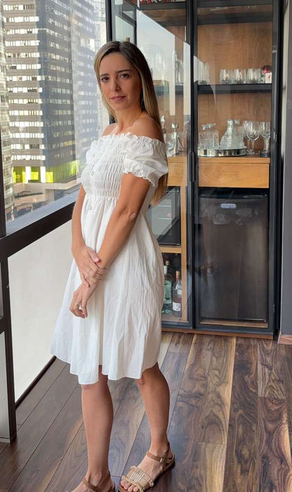 Vestido de maternidad hombros descubiertos (varios colores)