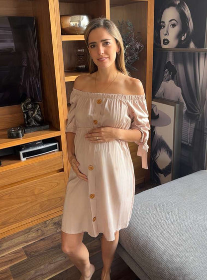 Vestido de maternidad botones, (varios colores)