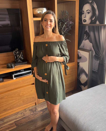 Vestido de maternidad botones, (varios colores)