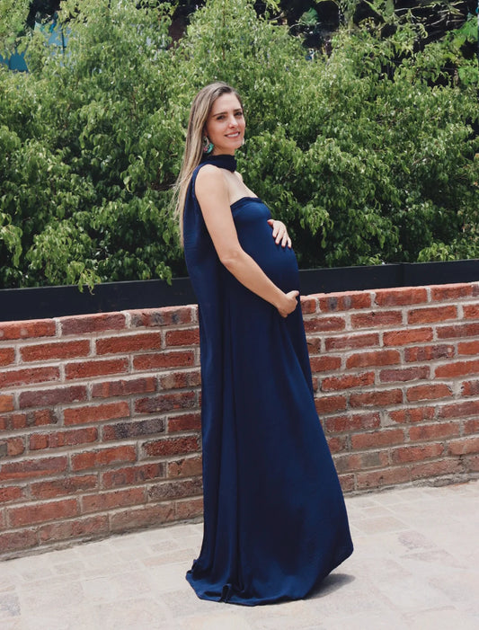 Vestido de Maternidad, Adela Azul Marino