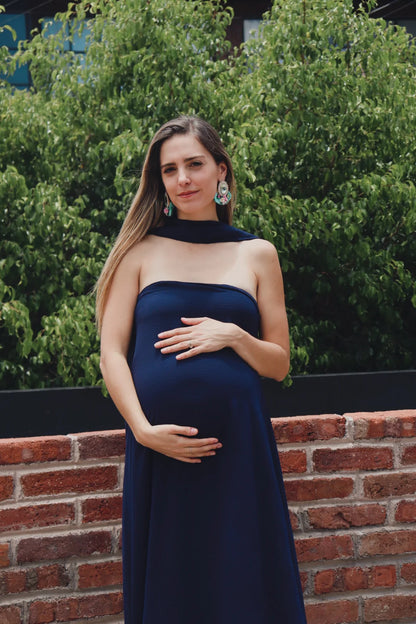 Vestido de Maternidad, Adela Azul Marino