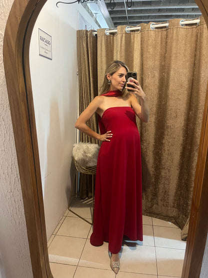 Vestido de Maternidad, Adela Rojo Vértigo