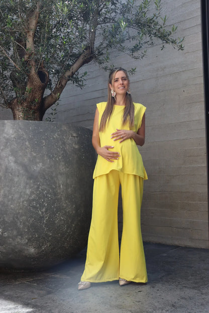 Conjunto de Maternidad Cinthya, Amarillo Licra