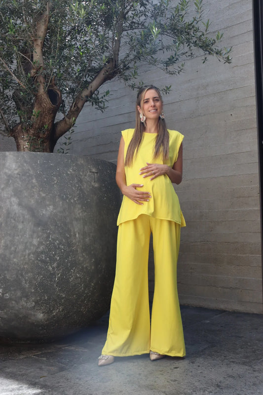 Conjunto de Maternidad Cinthya, Amarillo Licra