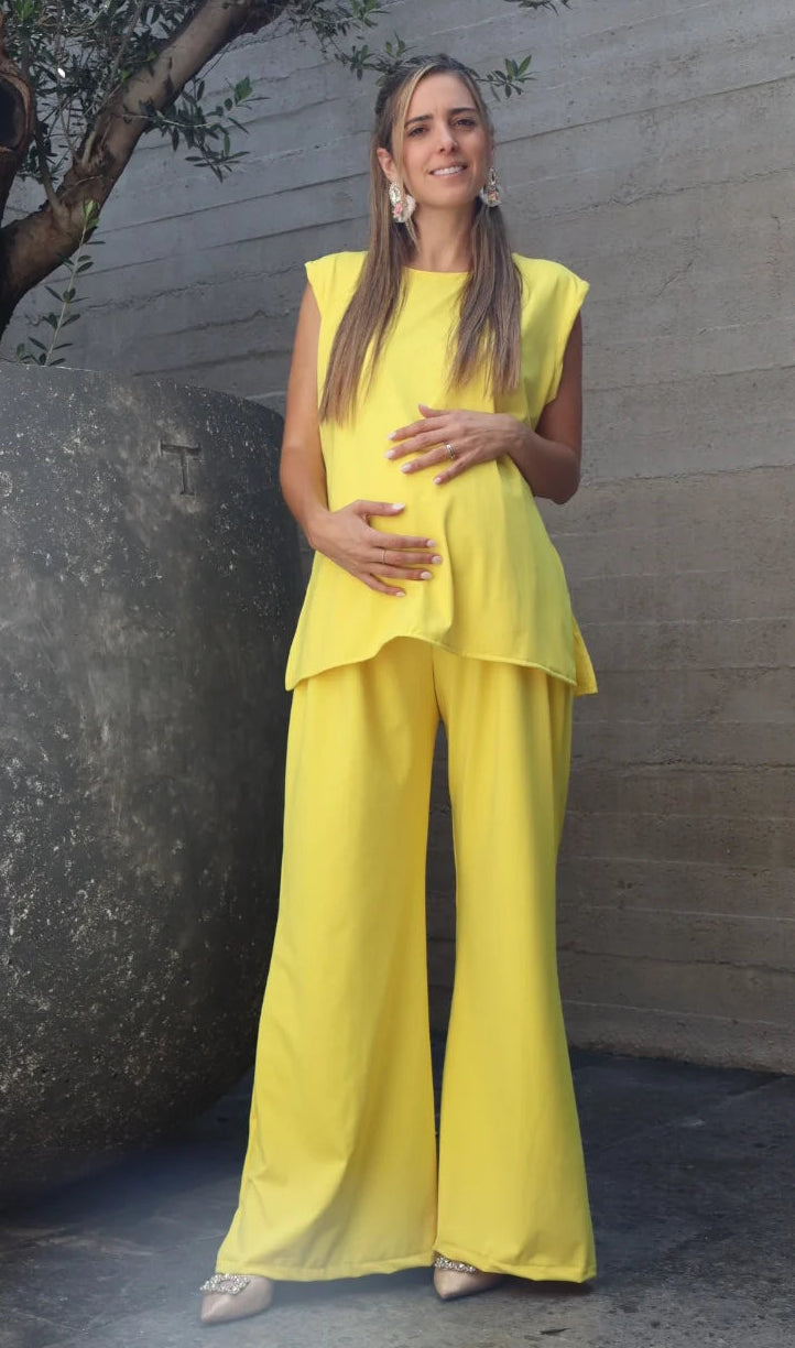 Conjunto de Maternidad Cinthya, Amarillo Licra