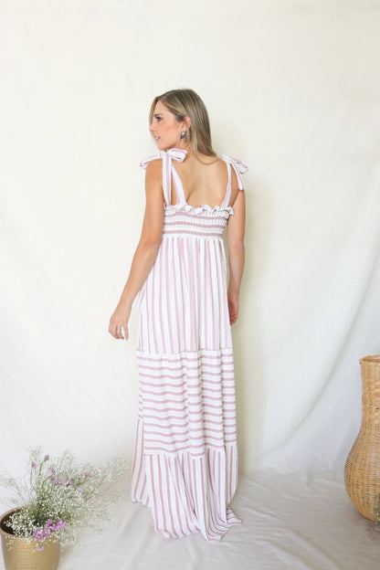 Vestido de Maternidad, Dalia Rayas Rosa/Ivory