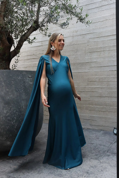 Vestido de Maternidad Eliana Petroleo